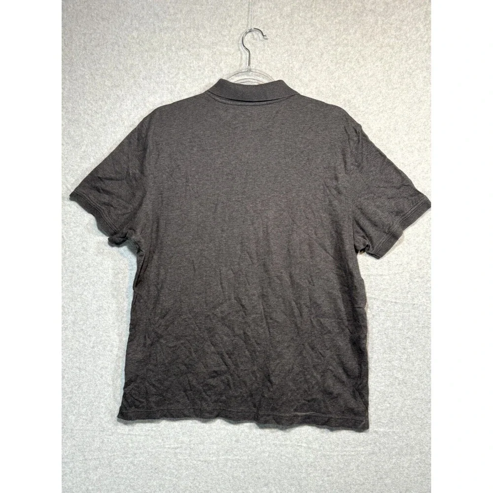 Banana Republic Polo Shirt Men's XL Heather Black‎ 100% Cotton Short Sleeve Golf